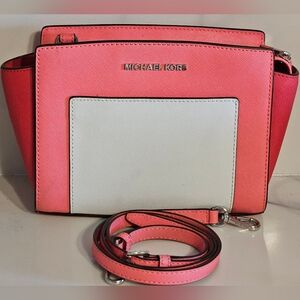 Michael Kors Two-Tone Pink and White Crossbody Bag